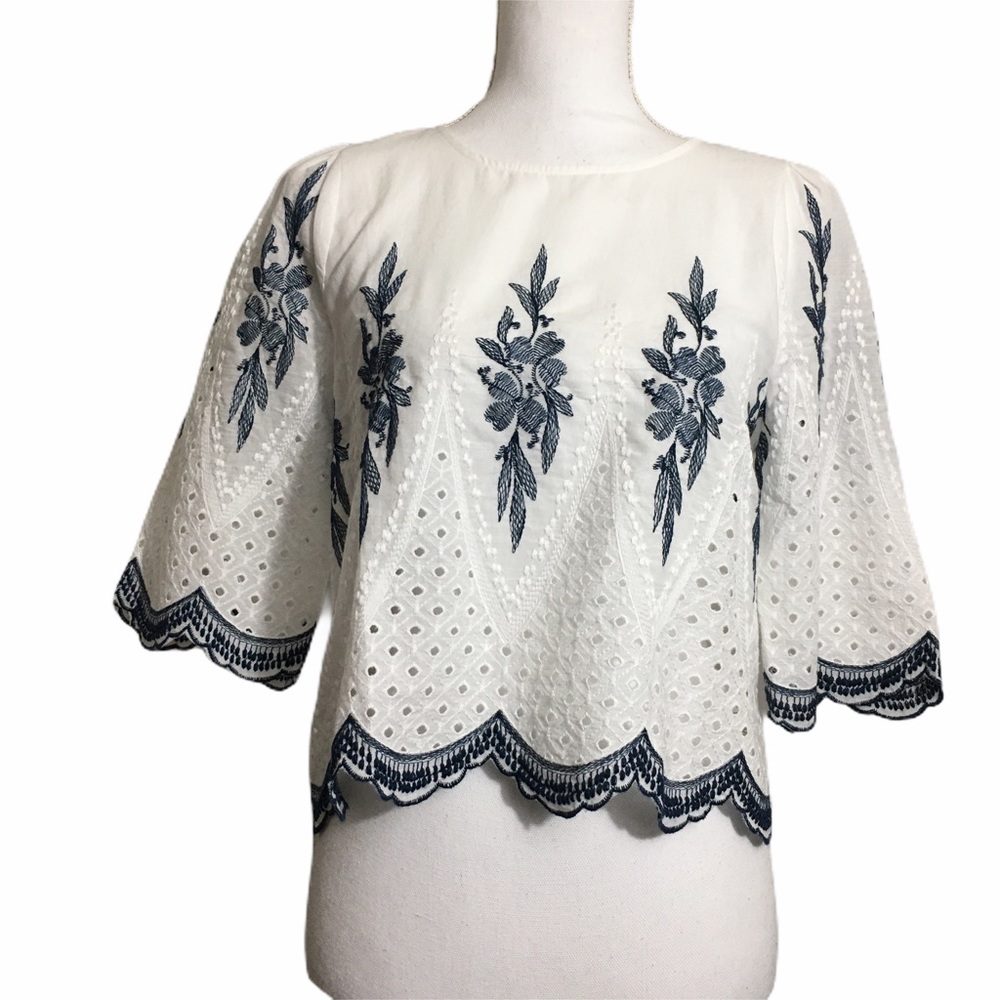 Endless Rose Anthro Cropped Boho Top 🤍